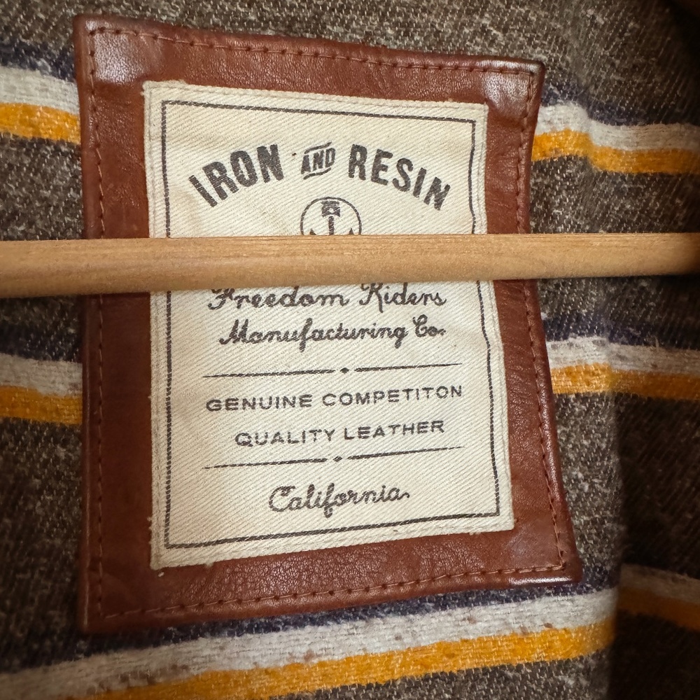 Iron & Resin Elsinore Leather Jacket with Japanese Wool Blanket Liner - Picture 7 of 10